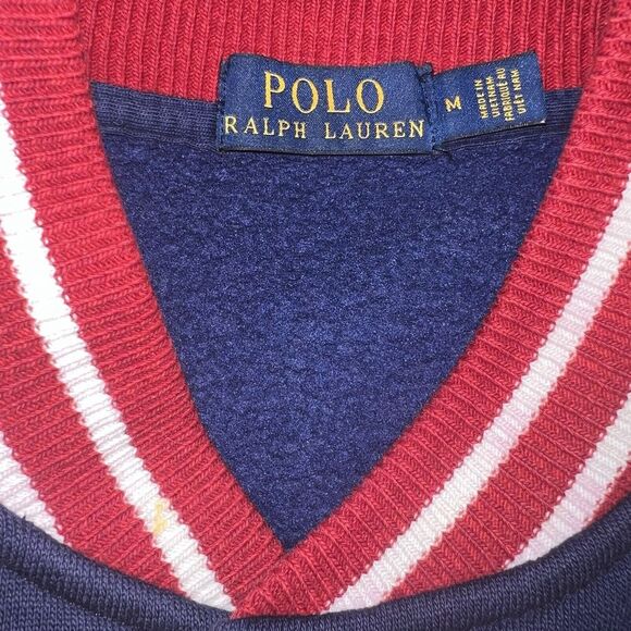 Polo Ralph Lauren Mens Jacket Medium Blue New York Varsity Baseball Letterman P - Picture 3 of 6